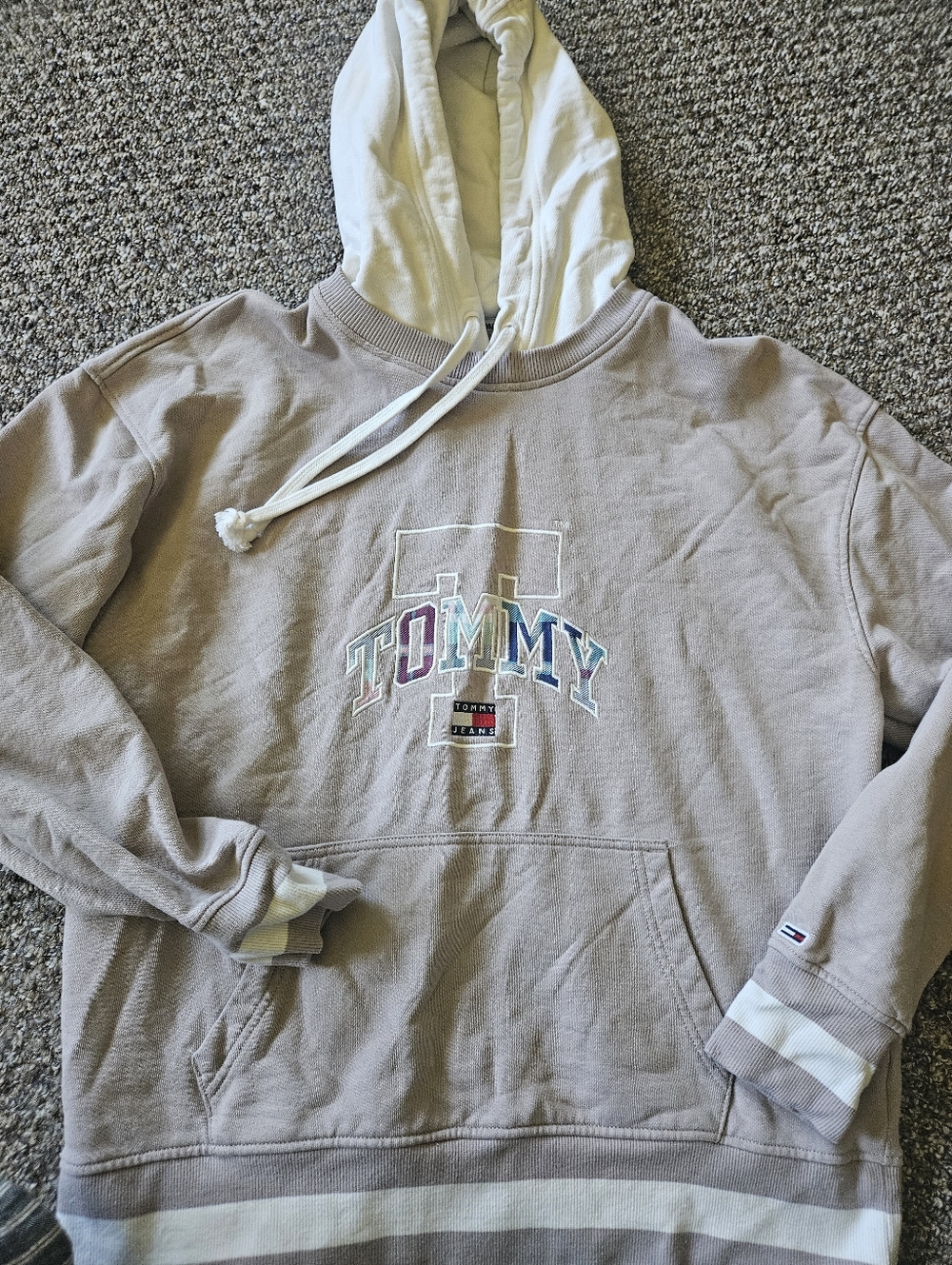 Tommy Hilfiger Jeans Embroidered Hooded Sweatshirt Large